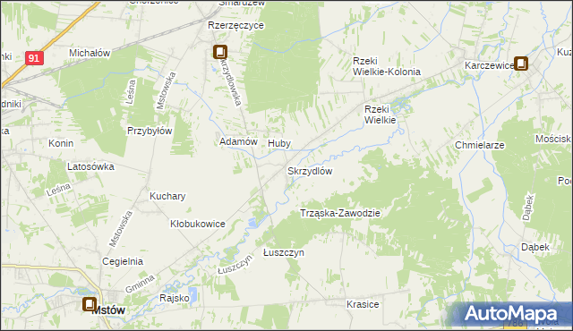 mapa Skrzydlów, Skrzydlów na mapie Targeo