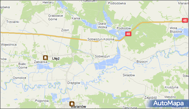 mapa Sobieszyn, Sobieszyn na mapie Targeo