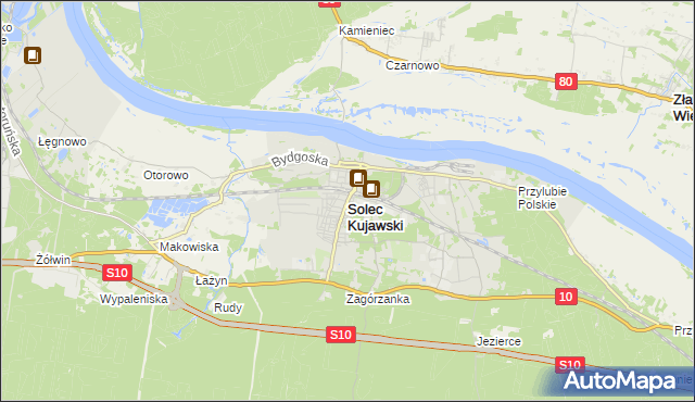 mapa Solec Kujawski, Solec Kujawski na mapie Targeo
