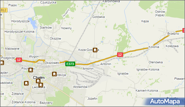 mapa Srebrzyszcze, Srebrzyszcze na mapie Targeo