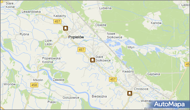 mapa Stare Siołkowice, Stare Siołkowice na mapie Targeo