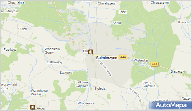 mapa Sulmierzyce powiat krotoszyński, Sulmierzyce powiat krotoszyński na mapie Targeo