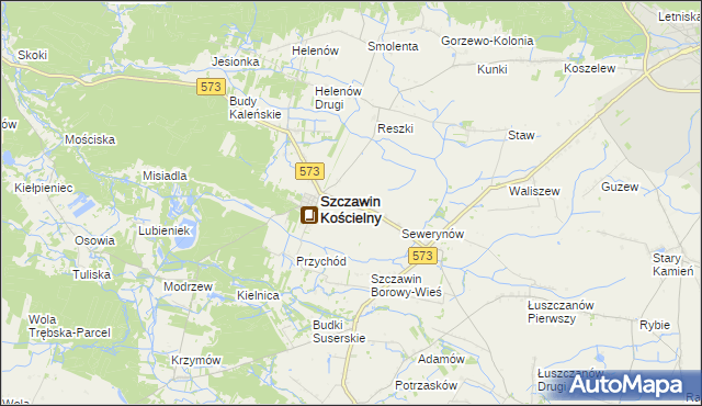 mapa Szczawinek, Szczawinek na mapie Targeo