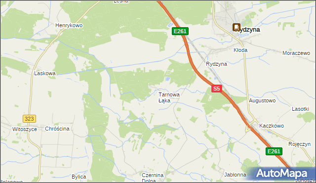 mapa Tarnowa Łąka, Tarnowa Łąka na mapie Targeo