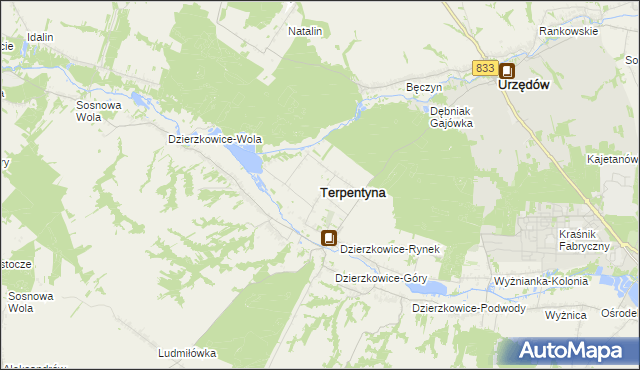 mapa Terpentyna, Terpentyna na mapie Targeo