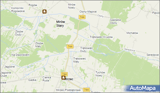 mapa Trębowiec Duży, Trębowiec Duży na mapie Targeo