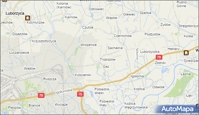 mapa Tropiszów, Tropiszów na mapie Targeo