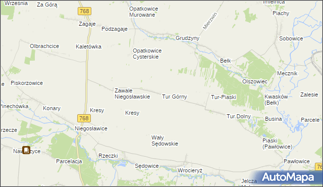 mapa Tur Górny, Tur Górny na mapie Targeo
