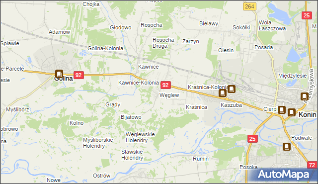 mapa Węglew, Węglew na mapie Targeo