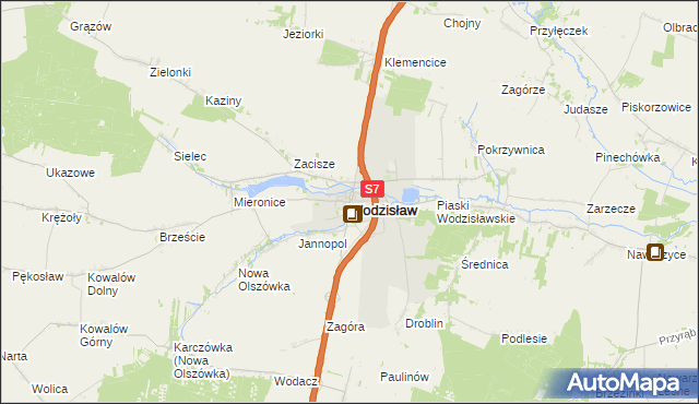 mapa Wodzisław, Wodzisław na mapie Targeo