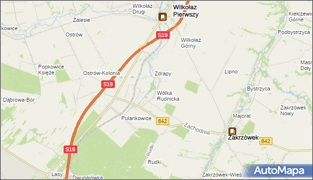 mapa Wólka Rudnicka, Wólka Rudnicka na mapie Targeo