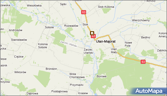 mapa Zarzec Ulański, Zarzec Ulański na mapie Targeo