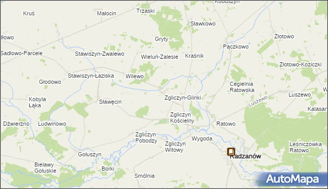 mapa Zgliczyn-Glinki, Zgliczyn-Glinki na mapie Targeo