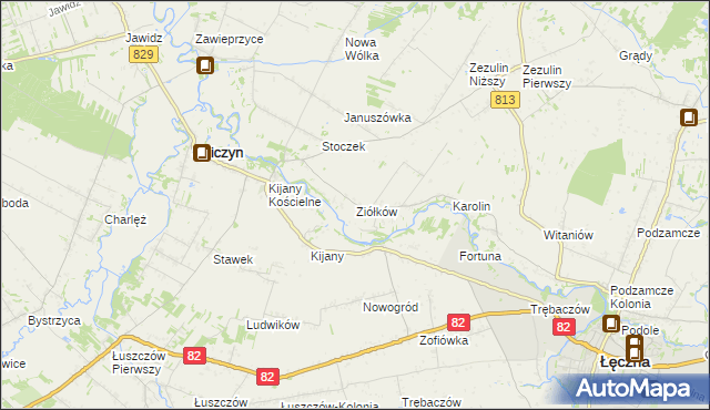 mapa Ziółków, Ziółków na mapie Targeo