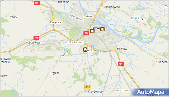 mapa Żłobizna, Żłobizna na mapie Targeo