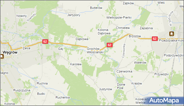 mapa Grochów Szlachecki, Grochów Szlachecki na mapie Targeo