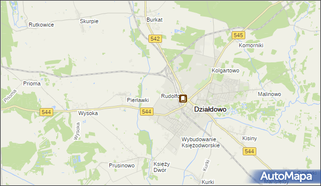 mapa Rudolfowo, Rudolfowo na mapie Targeo