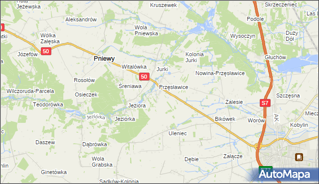 mapa Tomaszówka gmina Pniewy, Tomaszówka gmina Pniewy na mapie Targeo