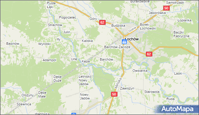 mapa Barchów, Barchów na mapie Targeo