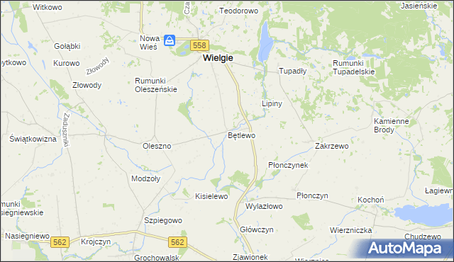 mapa Bętlewo, Bętlewo na mapie Targeo