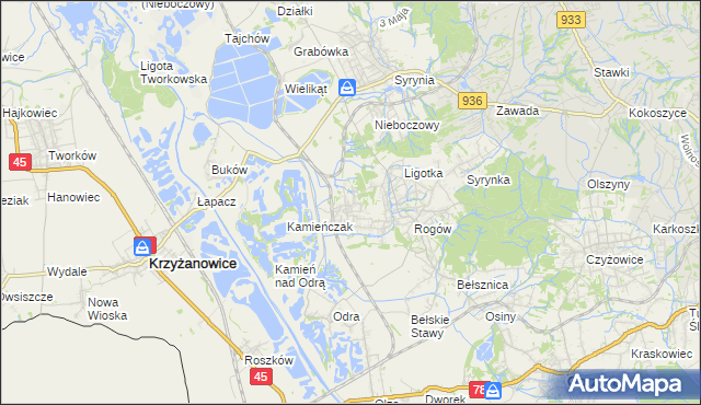 mapa Bluszczów, Bluszczów na mapie Targeo