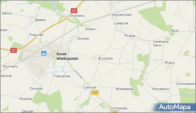 mapa Bruczków, Bruczków na mapie Targeo