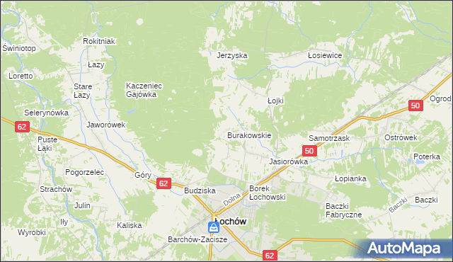 mapa Burakowskie, Burakowskie na mapie Targeo