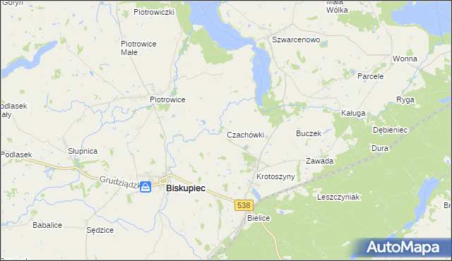 mapa Czachówki, Czachówki na mapie Targeo