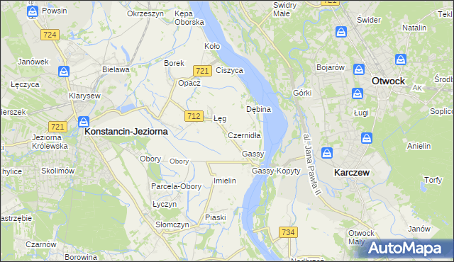 mapa Czernidła, Czernidła na mapie Targeo