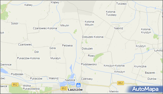 mapa Dobużek, Dobużek na mapie Targeo