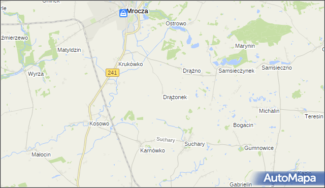 mapa Drążonek, Drążonek na mapie Targeo