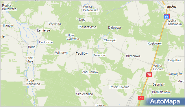 mapa Duranów, Duranów na mapie Targeo