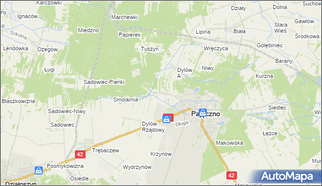 mapa Dylów Szlachecki, Dylów Szlachecki na mapie Targeo