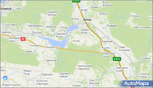 mapa Gajówka Krynki, Gajówka Krynki na mapie Targeo