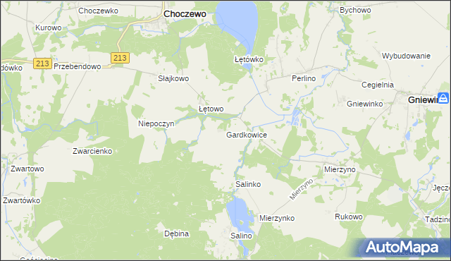 mapa Gardkowice, Gardkowice na mapie Targeo