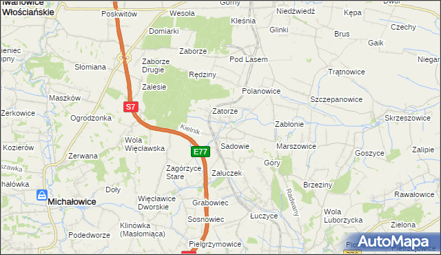 mapa Goszcza, Goszcza na mapie Targeo