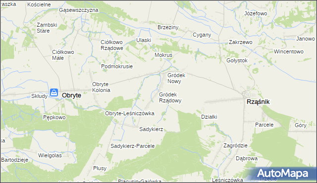 mapa Gródek Rządowy, Gródek Rządowy na mapie Targeo