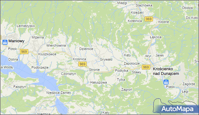 mapa Grywałd, Grywałd na mapie Targeo