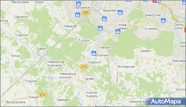 mapa Horodniany, Horodniany na mapie Targeo