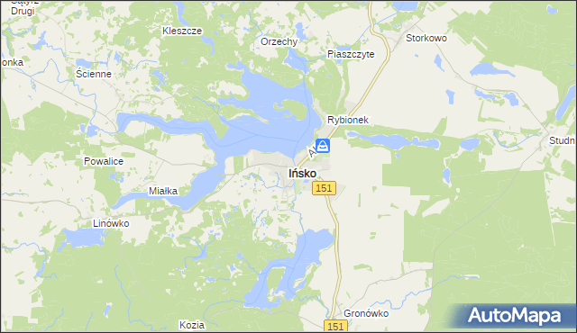 mapa Ińsko, Ińsko na mapie Targeo