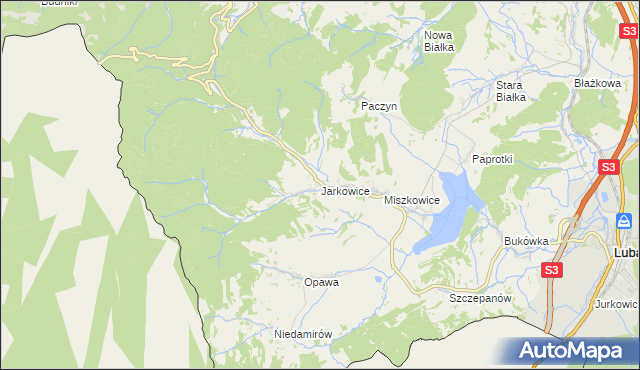 mapa Jarkowice, Jarkowice na mapie Targeo