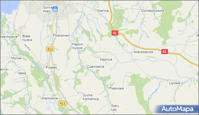 mapa Kępnica, Kępnica na mapie Targeo