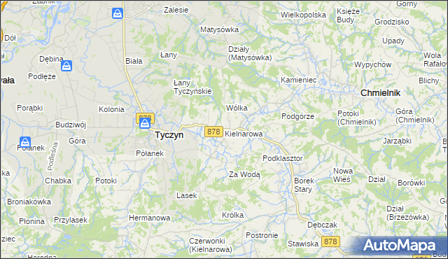 mapa Kielnarowa, Kielnarowa na mapie Targeo