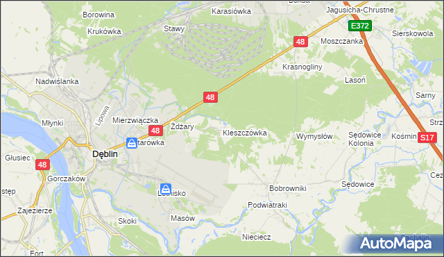 mapa Kleszczówka, Kleszczówka na mapie Targeo
