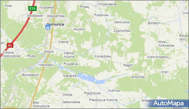 mapa Kocierzowy, Kocierzowy na mapie Targeo