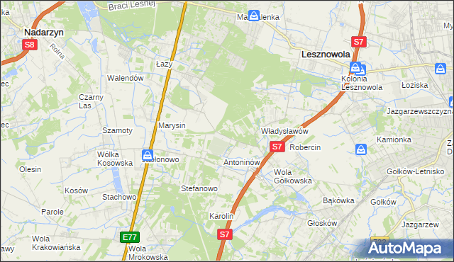 mapa Kuleszówka, Kuleszówka na mapie Targeo
