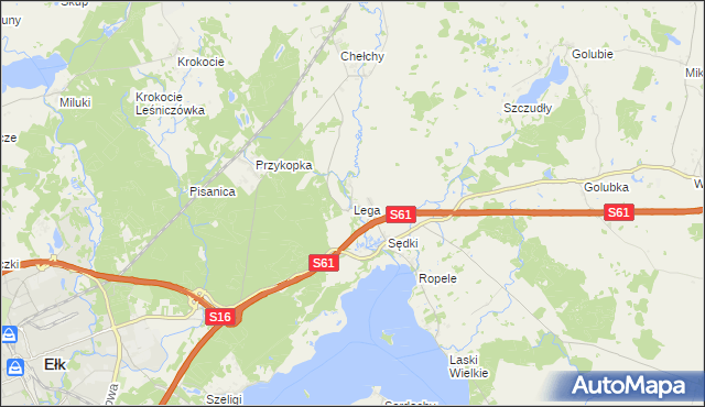 mapa Lega, Lega na mapie Targeo