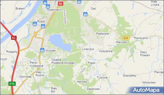 mapa Linarczyk, Linarczyk na mapie Targeo