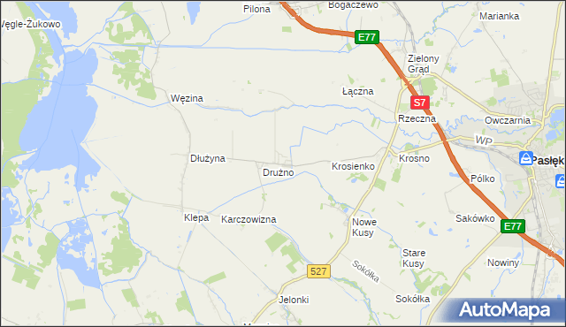 mapa Lisów gmina Elbląg, Lisów gmina Elbląg na mapie Targeo