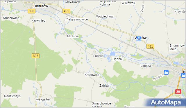 mapa Lubska, Lubska na mapie Targeo